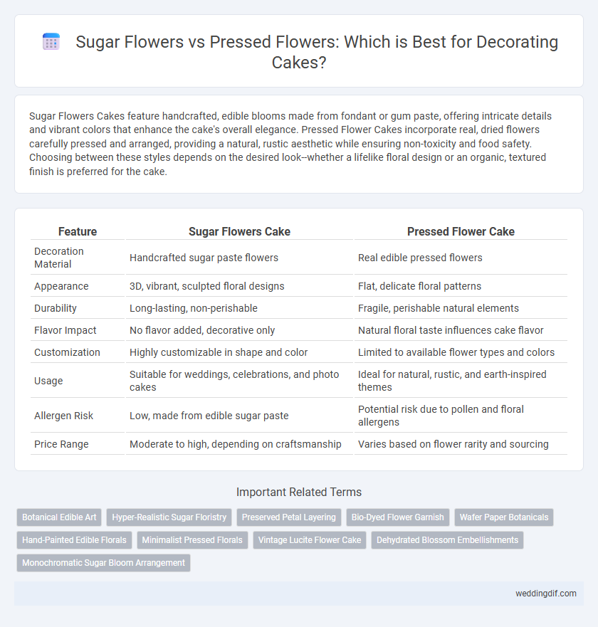 Sugar Flowers vs Pressed Flowers: Which is Best for Decorating Cakes?