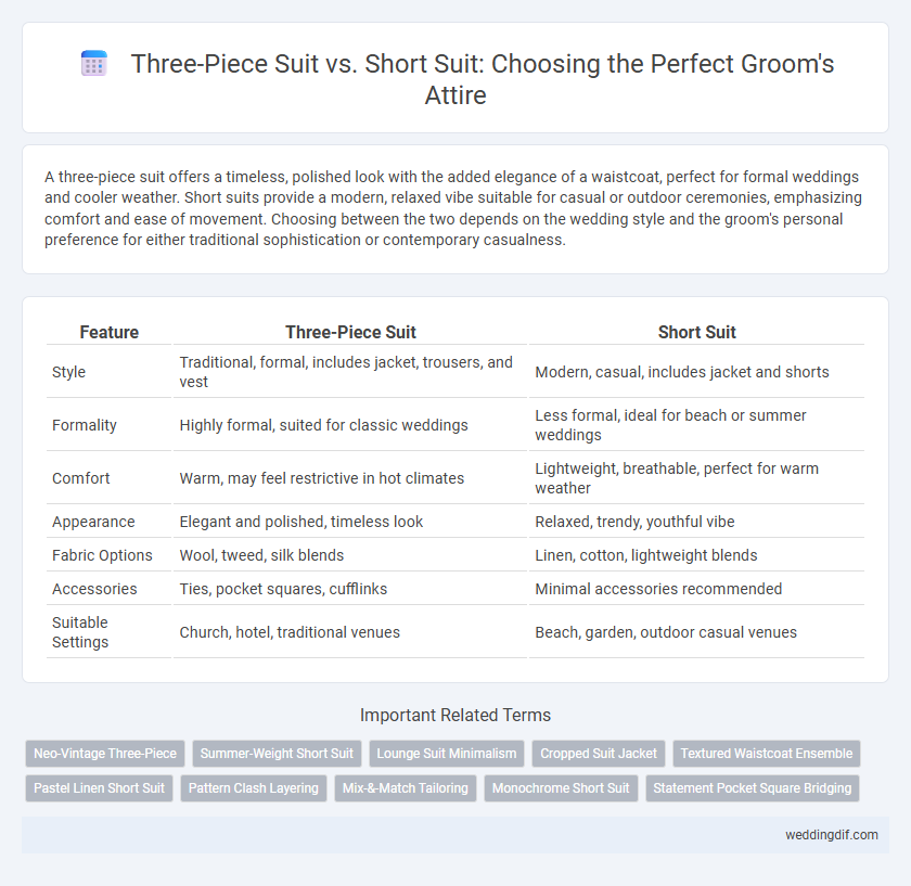 Three-Piece Suit vs. Short Suit: Choosing the Perfect Groom's Attire