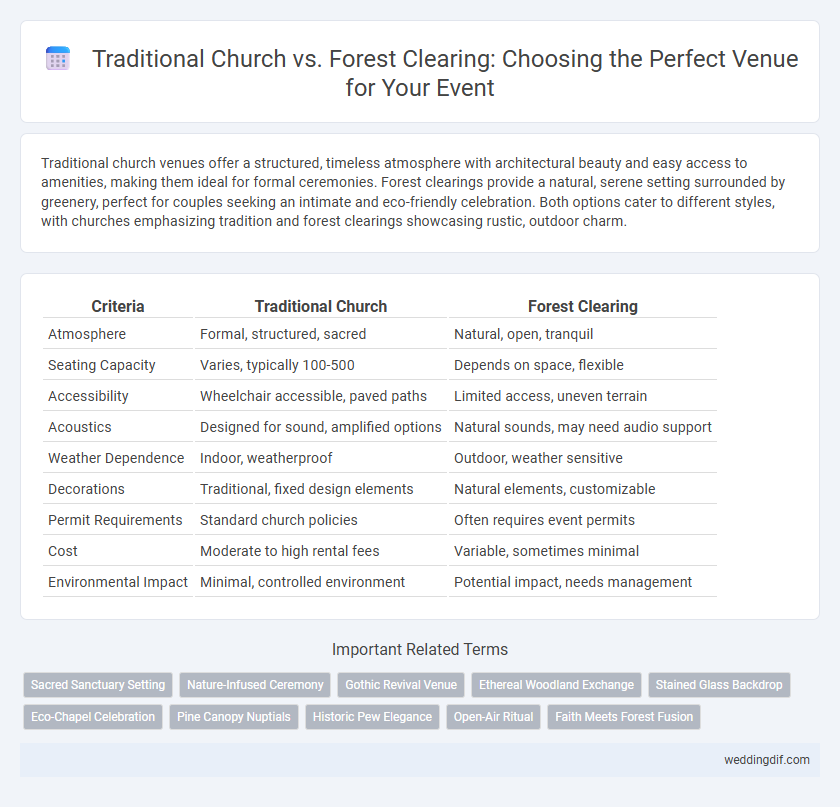 Traditional Church vs. Forest Clearing: Choosing the Perfect Venue for Your Event