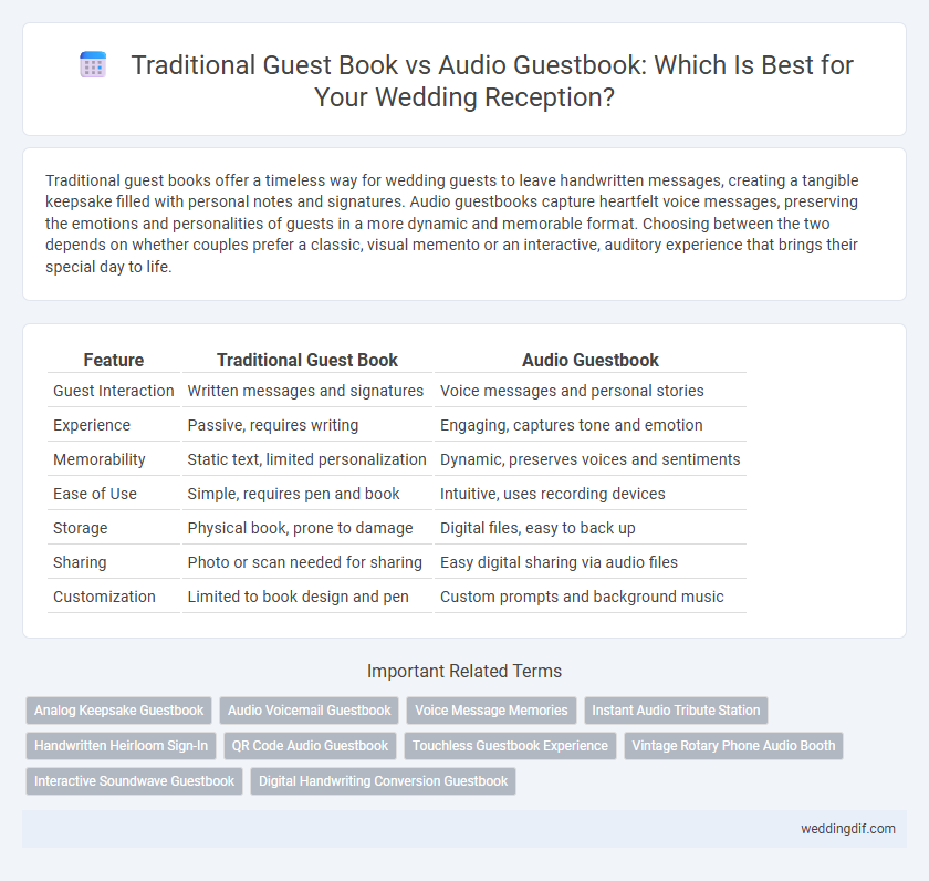 Traditional Guest Book vs Audio Guestbook: Which Is Best for Your Wedding Reception?