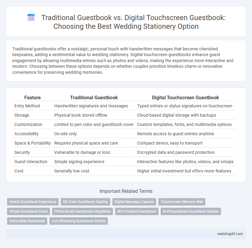 Traditional Guestbook vs. Digital Touchscreen Guestbook: Choosing the Best Wedding Stationery Option