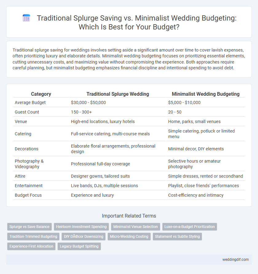 Traditional Splurge Saving vs. Minimalist Wedding Budgeting: Which Is Best for Your Budget?
