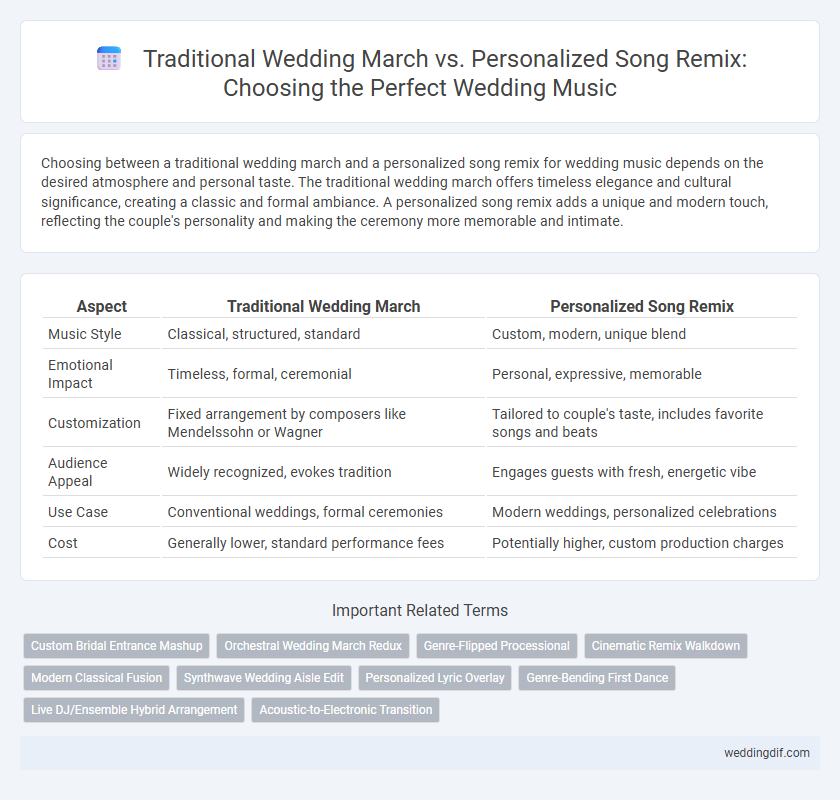 Traditional Wedding March vs. Personalized Song Remix: Choosing the Perfect Wedding Music