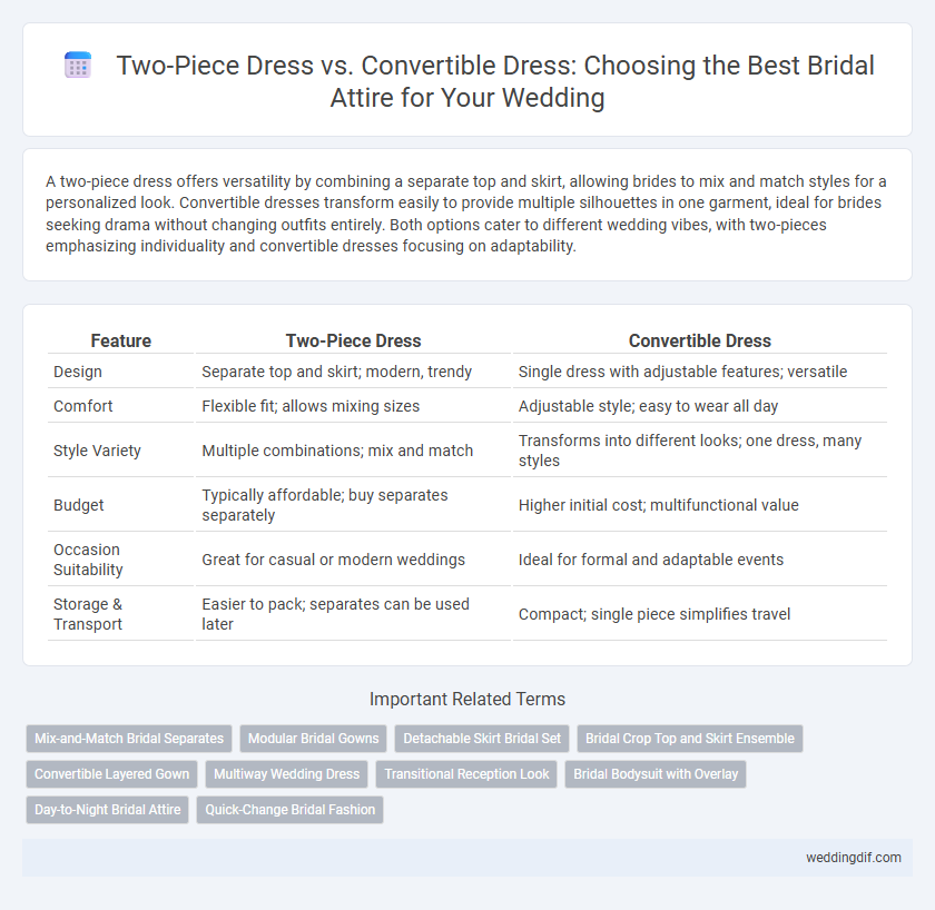 Two-Piece Dress vs. Convertible Dress: Choosing the Best Bridal Attire for Your Wedding