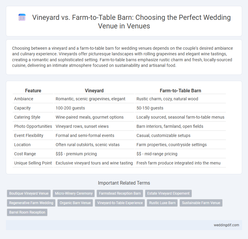 Vineyard vs. Farm-to-Table Barn: Choosing the Perfect Wedding Venue in Venues