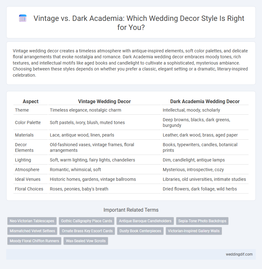 Vintage vs. Dark Academia: Which Wedding Decor Style Is Right for You?