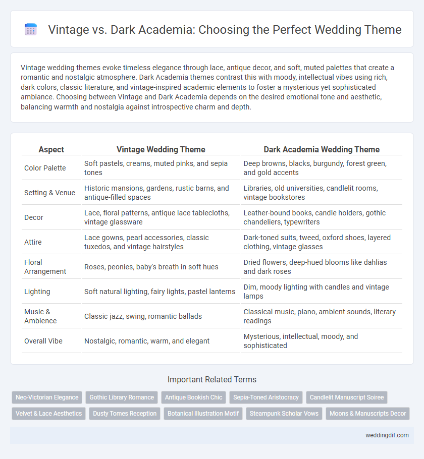 Vintage vs. Dark Academia: Choosing the Perfect Wedding Theme