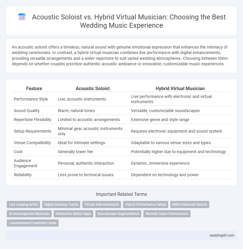 Acoustic Soloist vs. Hybrid Virtual Musician: Choosing the Best Wedding Music Experience