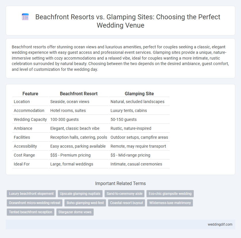 Beachfront Resorts vs. Glamping Sites: Choosing the Perfect Wedding Venue