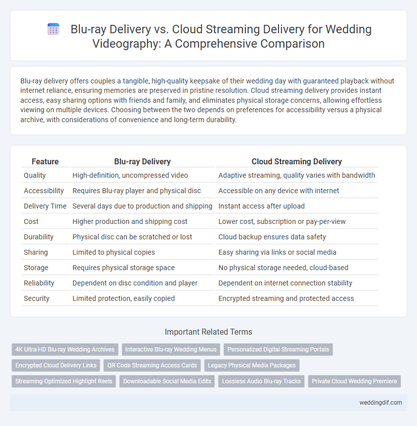 Blu-ray Delivery vs. Cloud Streaming Delivery for Wedding Videography: A Comprehensive Comparison