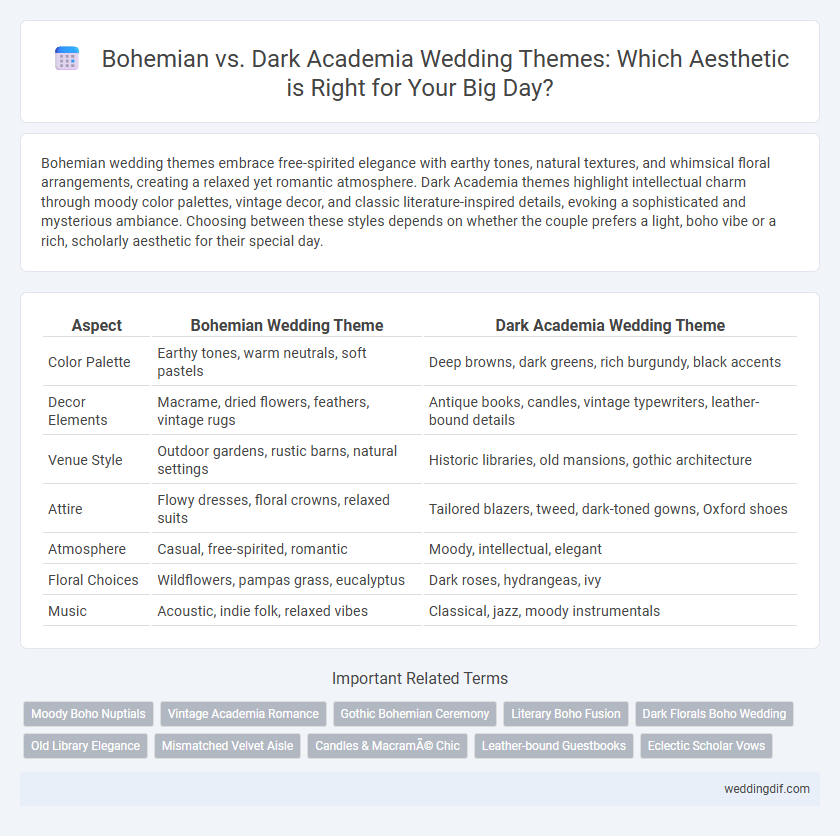 Bohemian vs. Dark Academia Wedding Themes: Which Aesthetic is Right for Your Big Day?