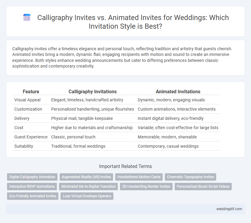 Calligraphy Invites vs. Animated Invites for Weddings: Which Invitation Style is Best?