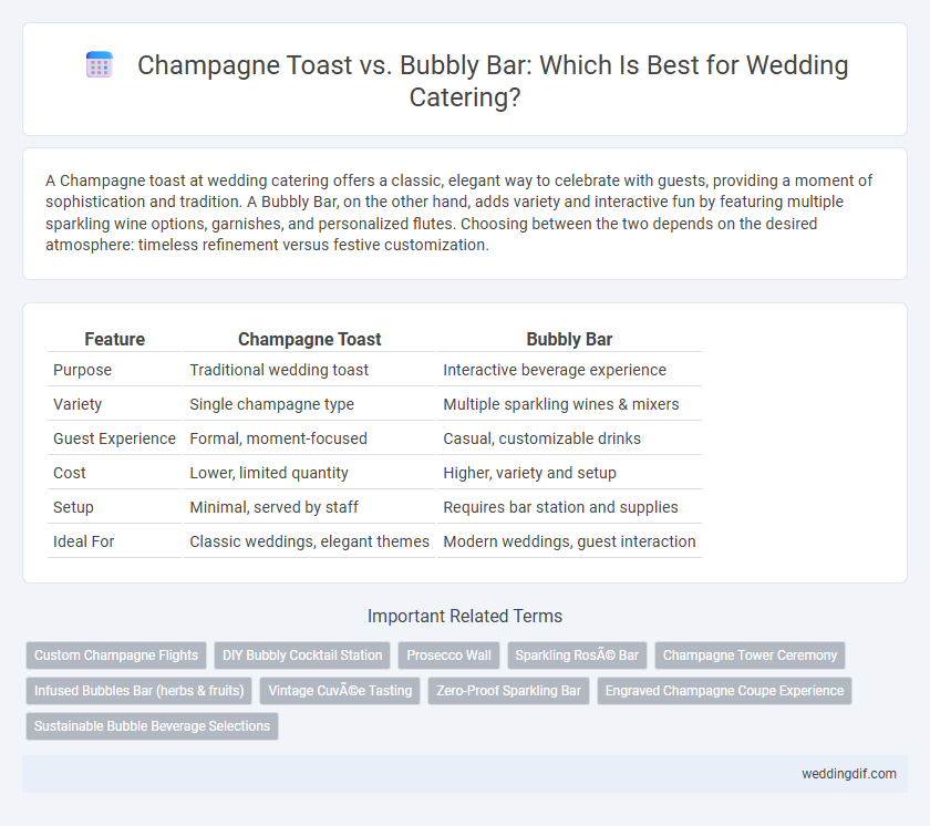 Champagne Toast vs. Bubbly Bar: Which Is Best for Wedding Catering?