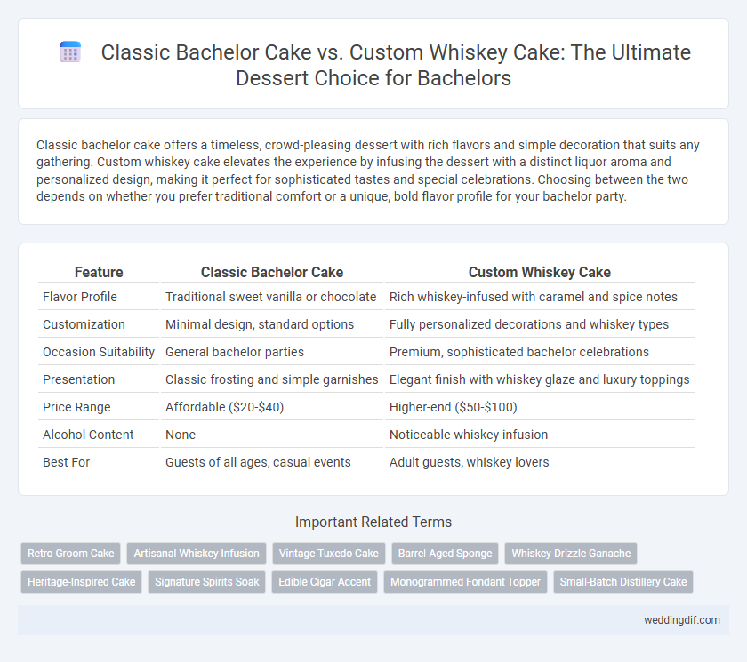 Classic Bachelor Cake vs. Custom Whiskey Cake: The Ultimate Dessert Choice for Bachelors