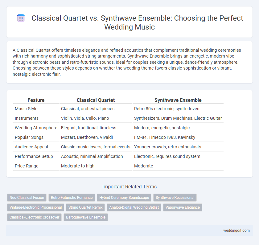 Classical Quartet vs. Synthwave Ensemble: Choosing the Perfect Wedding Music