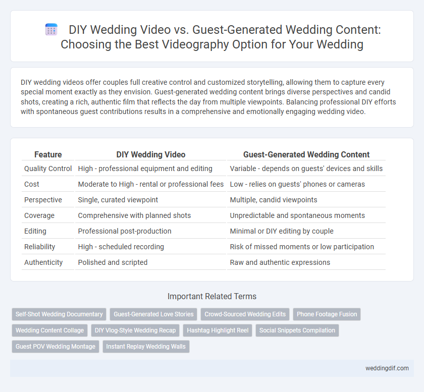 DIY Wedding Video vs. Guest-Generated Wedding Content: Choosing the Best Videography Option for Your Wedding