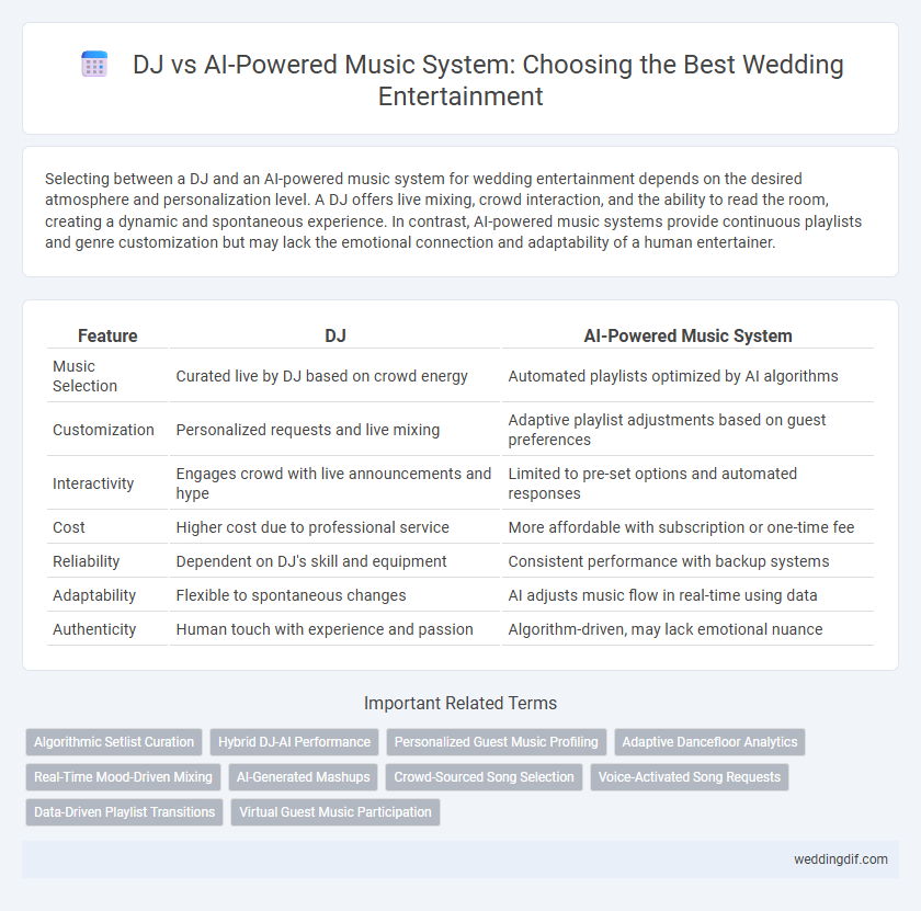 DJ vs AI-Powered Music System: Choosing the Best Wedding Entertainment
