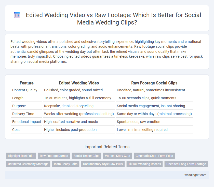 Edited Wedding Video vs Raw Footage: Which Is Better for Social Media Wedding Clips?