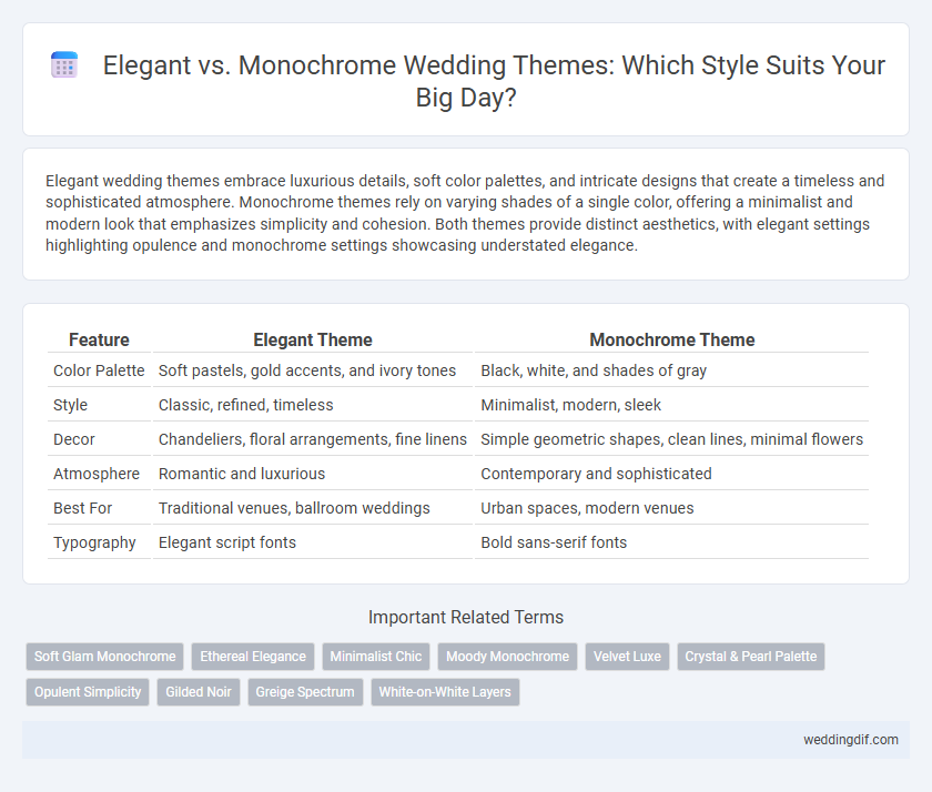 Elegant vs. Monochrome Wedding Themes: Which Style Suits Your Big Day?