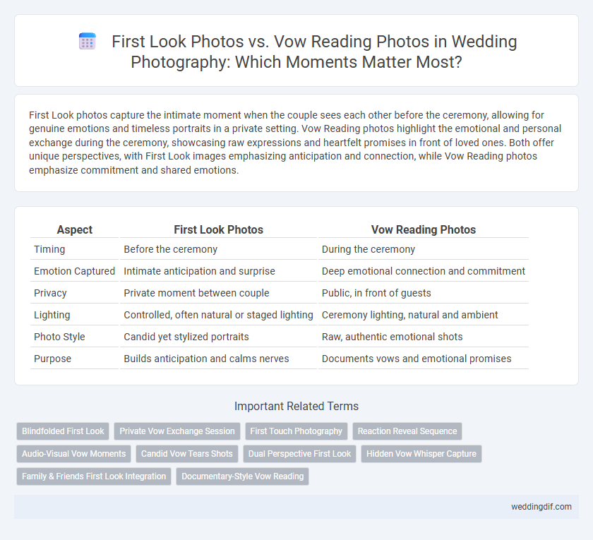 First Look Photos vs. Vow Reading Photos in Wedding Photography: Which Moments Matter Most?
