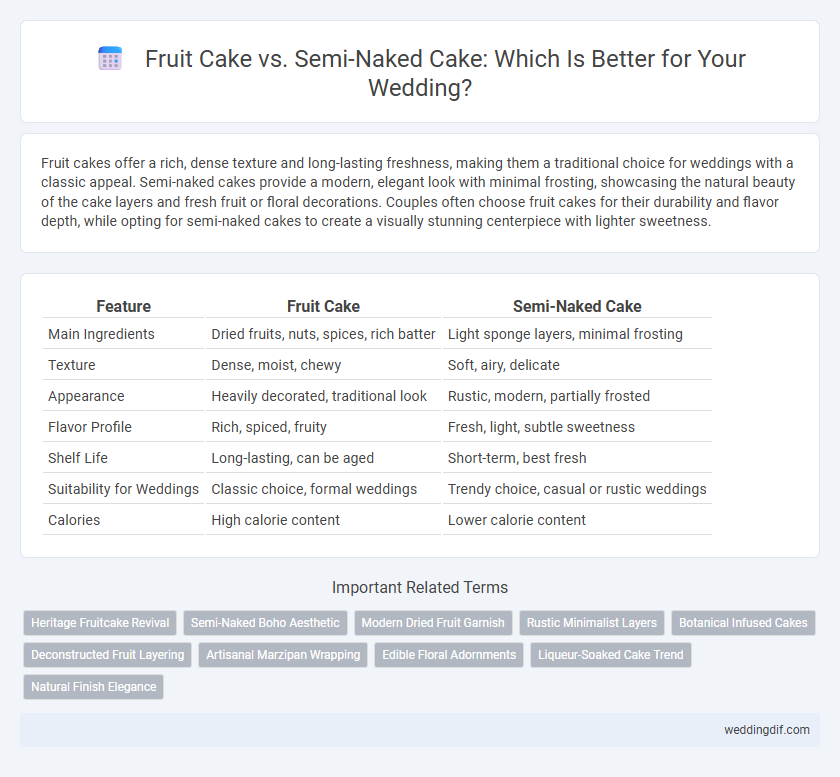 Fruit Cake vs. Semi-Naked Cake: Which Is Better for Your Wedding?