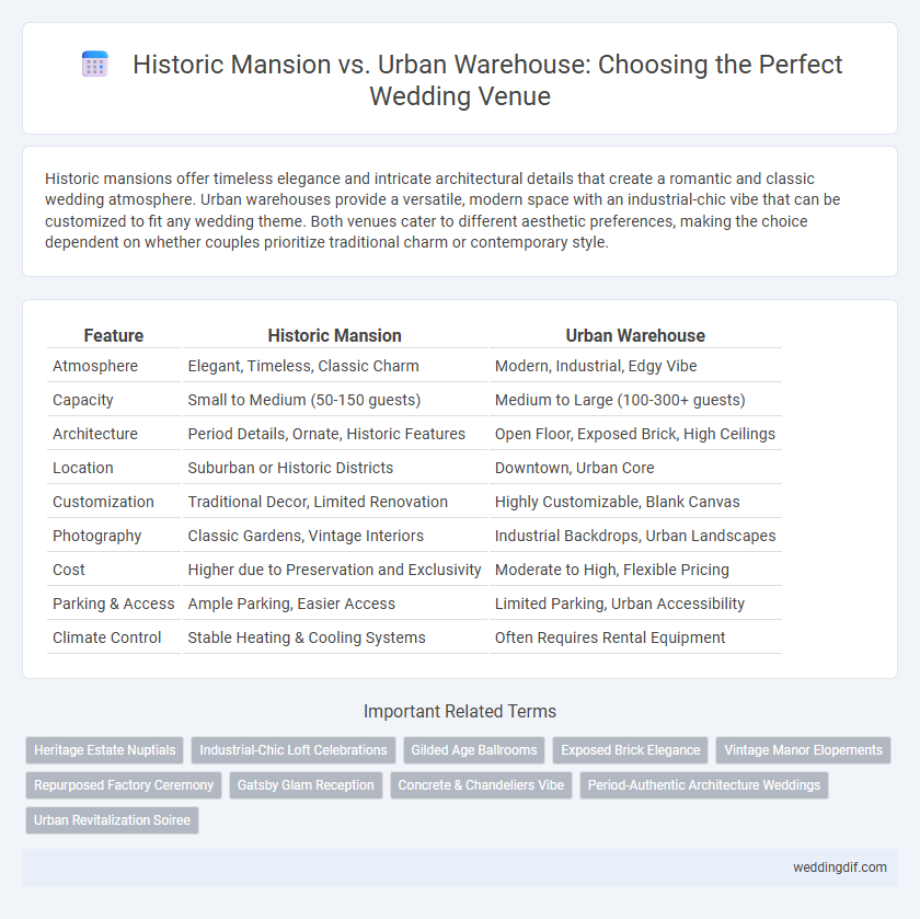 Historic Mansion vs. Urban Warehouse: Choosing the Perfect Wedding Venue