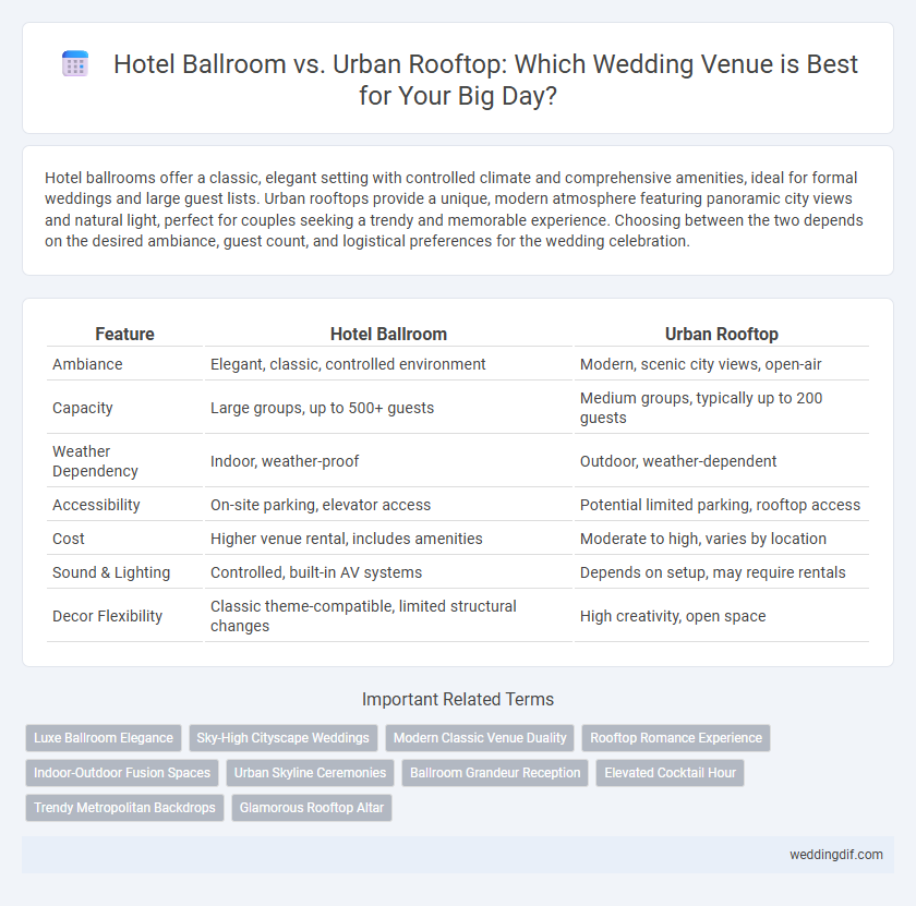 Hotel Ballroom vs. Urban Rooftop: Which Wedding Venue is Best for Your Big Day?
