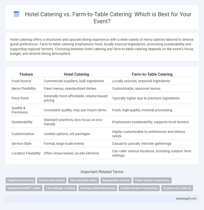 Hotel Catering vs. Farm-to-Table Catering: Which is Best for Your Event?