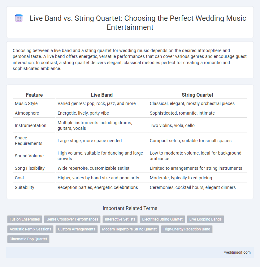 Live Band vs. String Quartet: Choosing the Perfect Wedding Music Entertainment