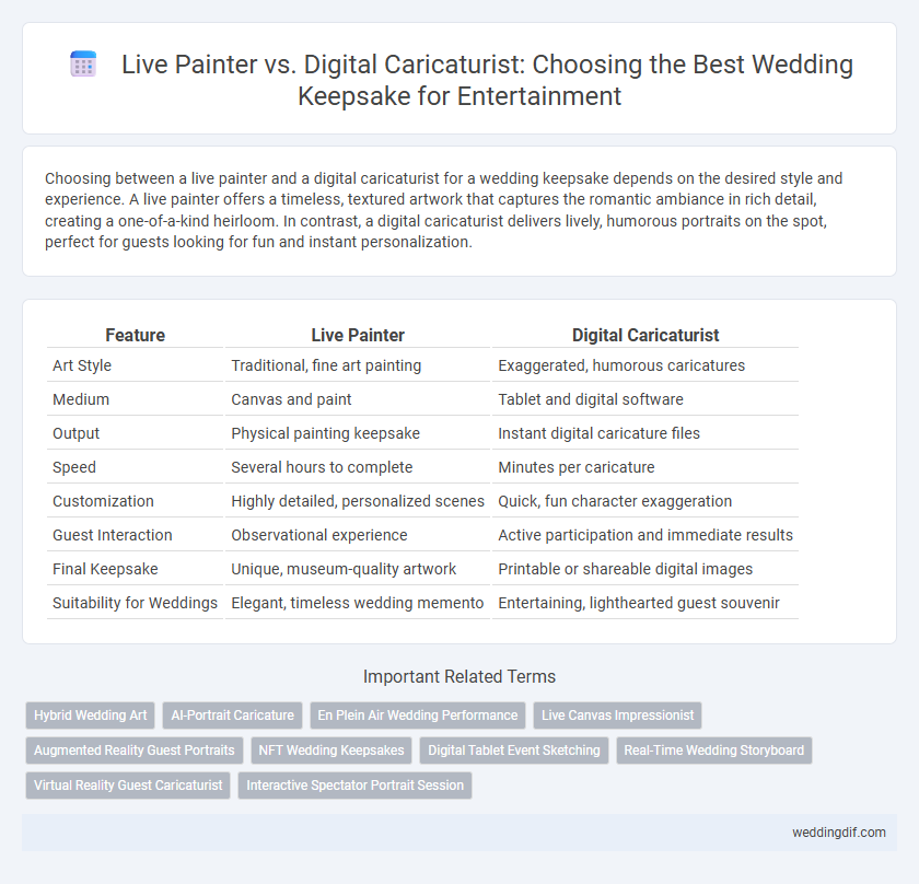 Live Painter vs. Digital Caricaturist: Choosing the Best Wedding Keepsake for Entertainment