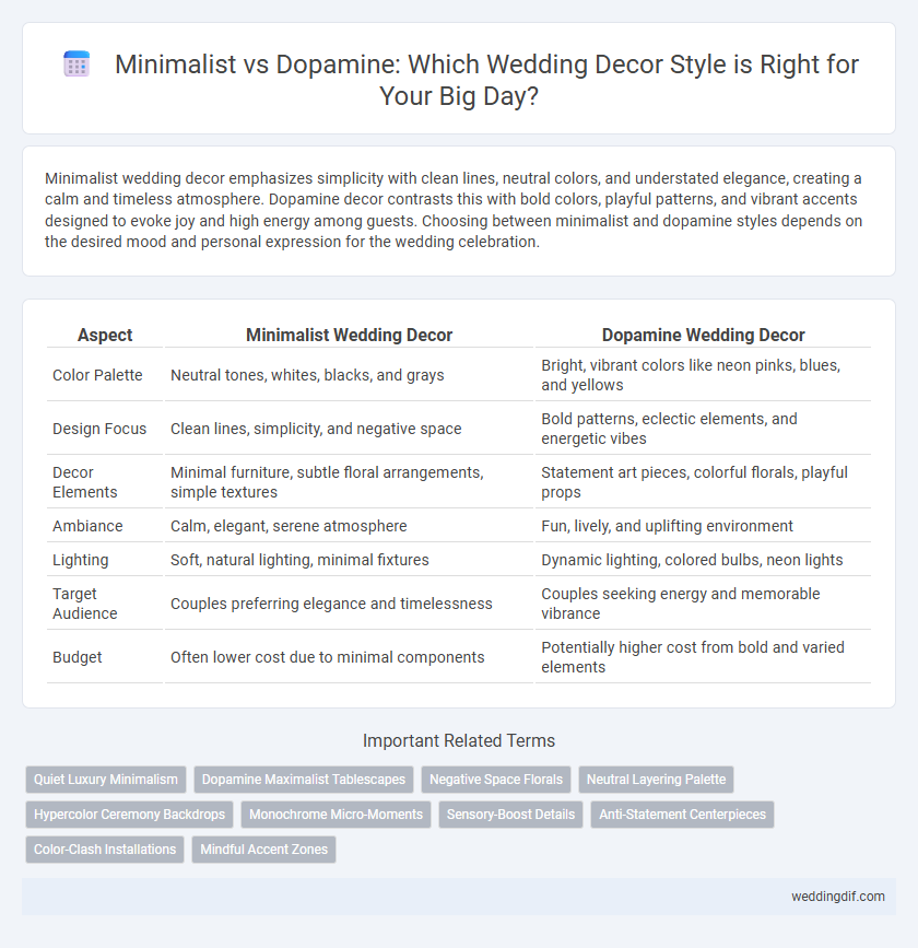 Minimalist vs Dopamine: Which Wedding Decor Style is Right for Your Big Day?
