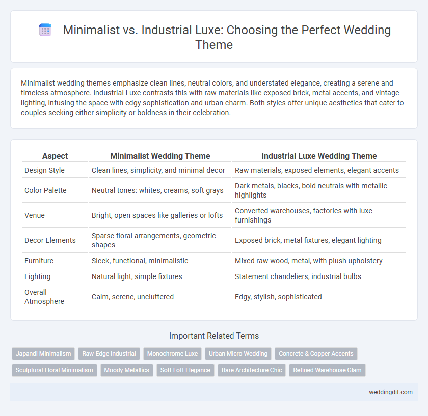 Minimalist vs. Industrial Luxe: Choosing the Perfect Wedding Theme
