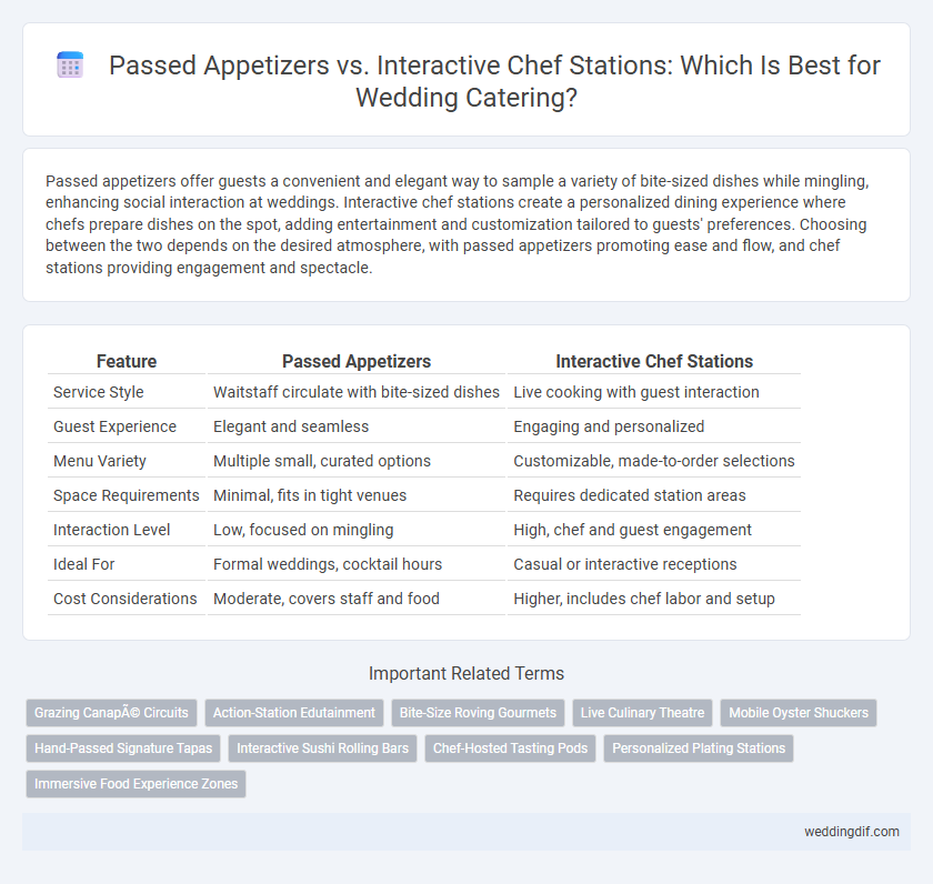 Passed Appetizers vs. Interactive Chef Stations: Which Is Best for Wedding Catering?