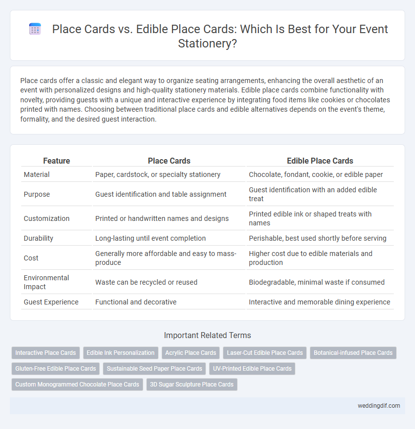 Place Cards vs. Edible Place Cards: Which Is Best for Your Event Stationery?