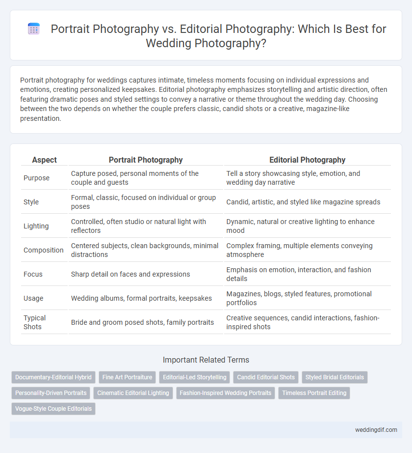 Portrait Photography vs. Editorial Photography: Which Is Best for Wedding Photography?