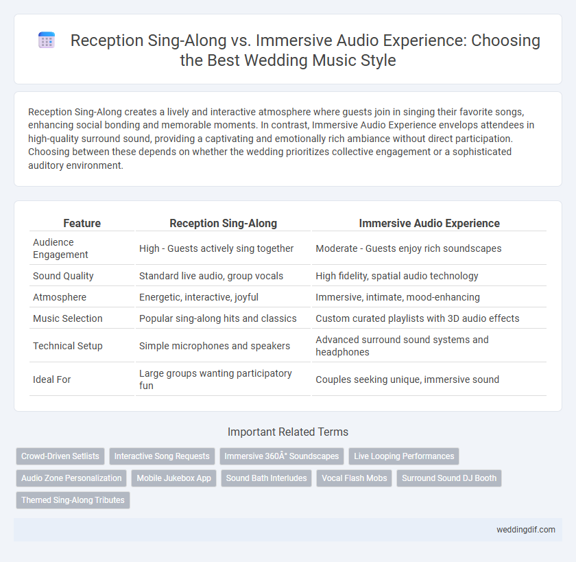 Reception Sing-Along vs. Immersive Audio Experience: Choosing the Best Wedding Music Style