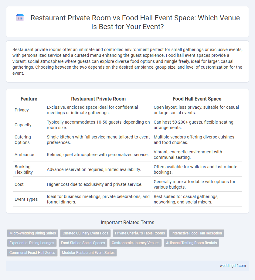 Restaurant Private Room vs Food Hall Event Space: Which Venue Is Best for Your Event?