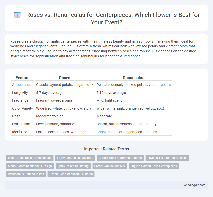 Roses vs. Ranunculus for Centerpieces: Which Flower is Best for Your Event?