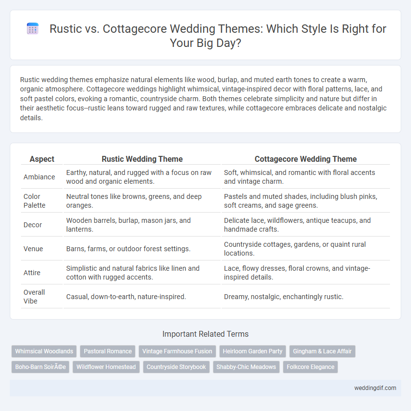 Rustic vs. Cottagecore Wedding Themes: Which Style Is Right for Your Big Day?