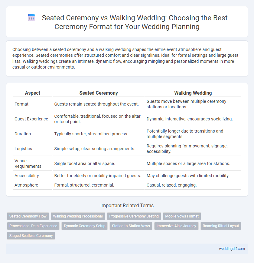 Seated Ceremony vs Walking Wedding: Choosing the Best Ceremony Format for Your Wedding Planning