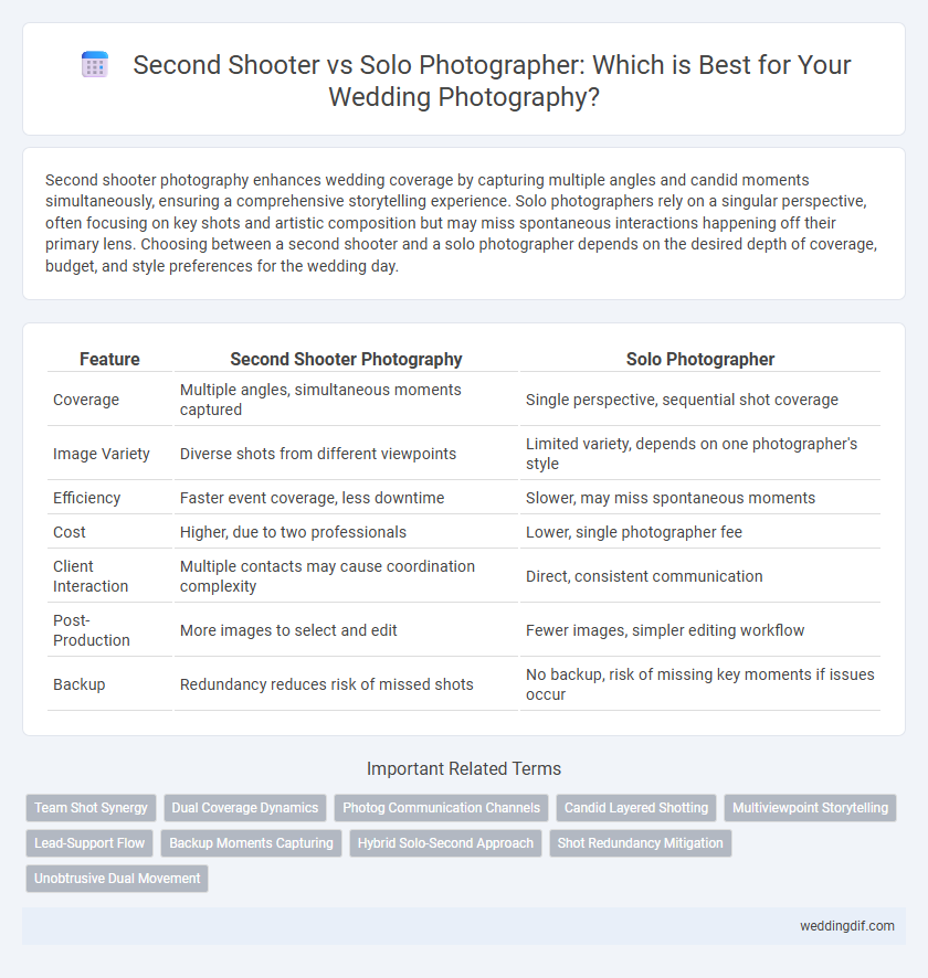 Second Shooter vs Solo Photographer: Which is Best for Your Wedding Photography?