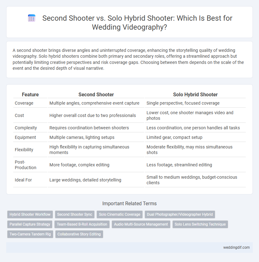 Second Shooter vs. Solo Hybrid Shooter: Which Is Best for Wedding Videography?