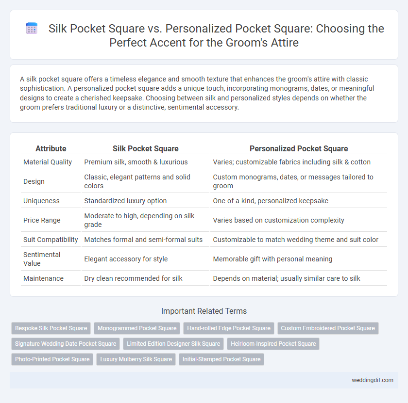 Silk Pocket Square vs. Personalized Pocket Square: Choosing the Perfect Accent for the Groom's Attire