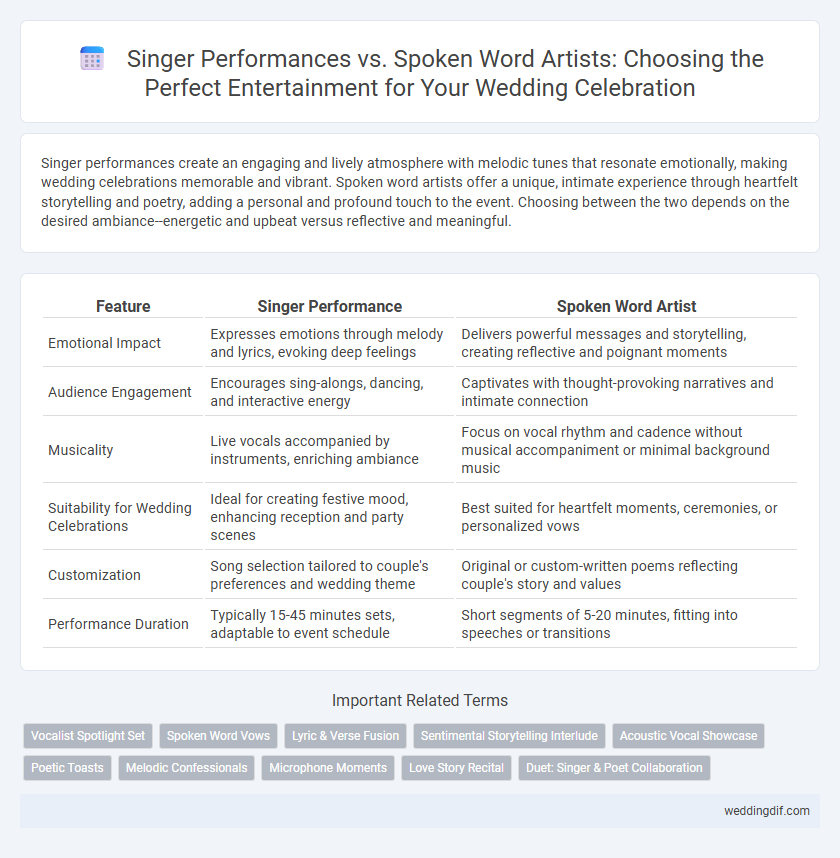Singer Performances vs. Spoken Word Artists: Choosing the Perfect Entertainment for Your Wedding Celebration