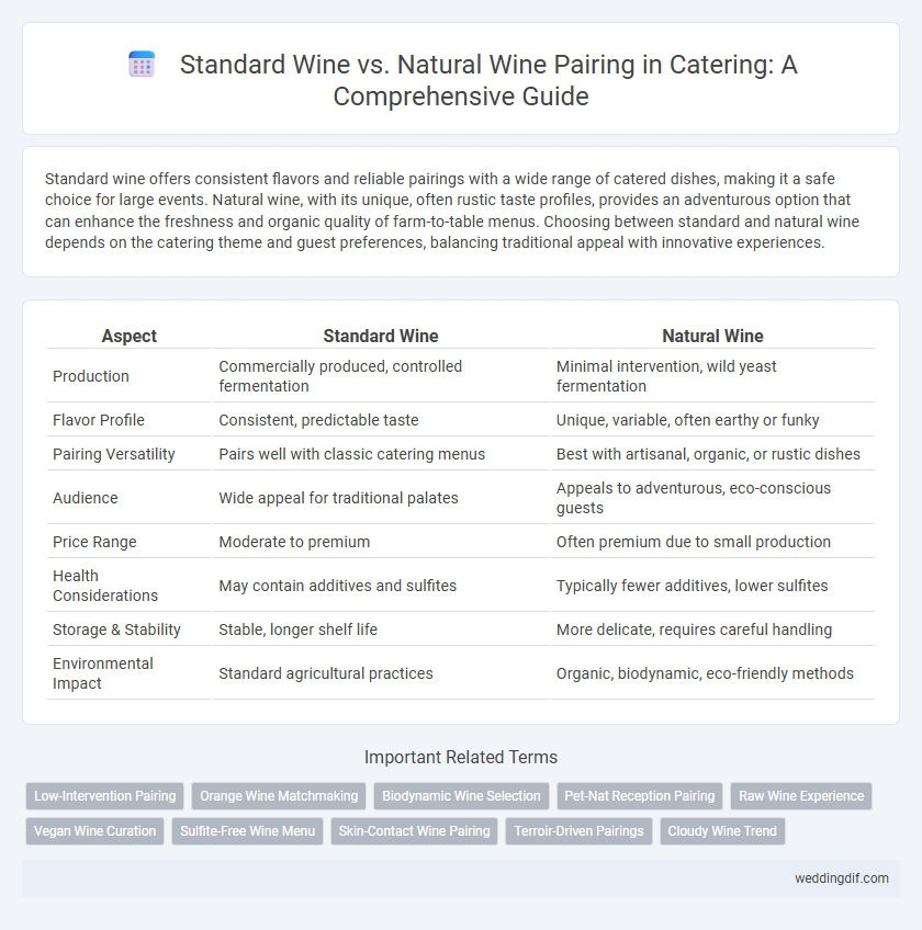 Standard Wine vs. Natural Wine Pairing in Catering: A Comprehensive Guide