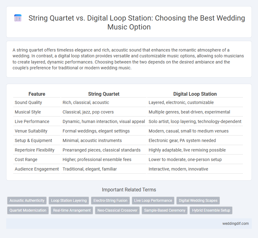 String Quartet vs. Digital Loop Station: Choosing the Best Wedding Music Option
