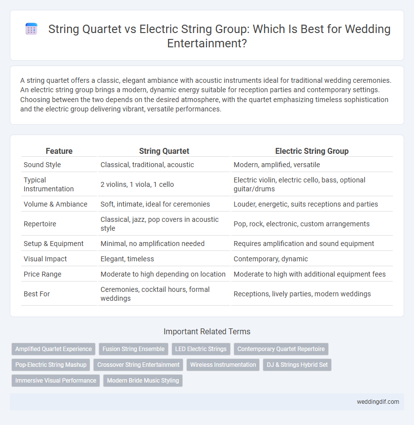 String Quartet vs Electric String Group: Which Is Best for Wedding Entertainment?