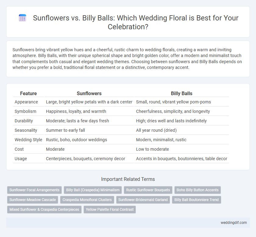 Sunflowers vs. Billy Balls: Which Wedding Floral is Best for Your Celebration?