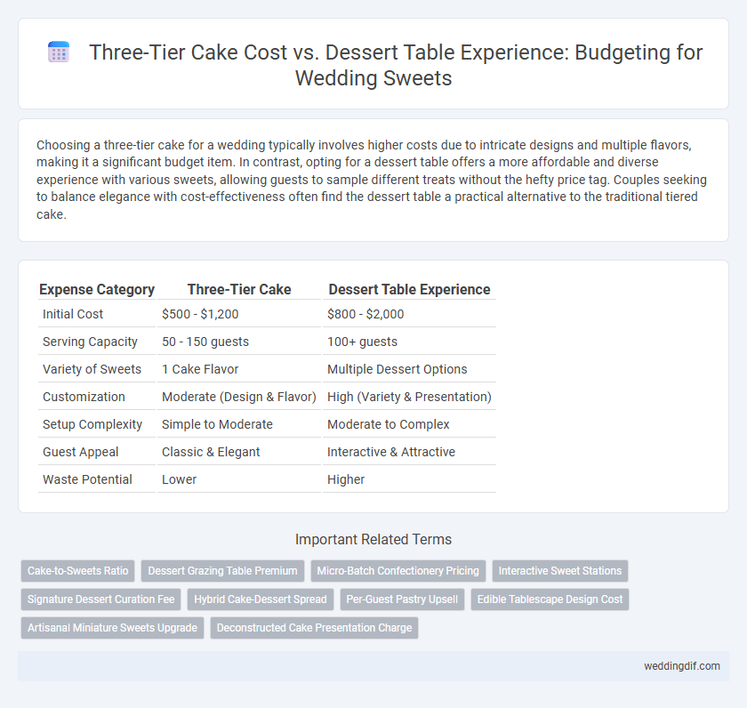 Three-Tier Cake Cost vs. Dessert Table Experience: Budgeting for Wedding Sweets
