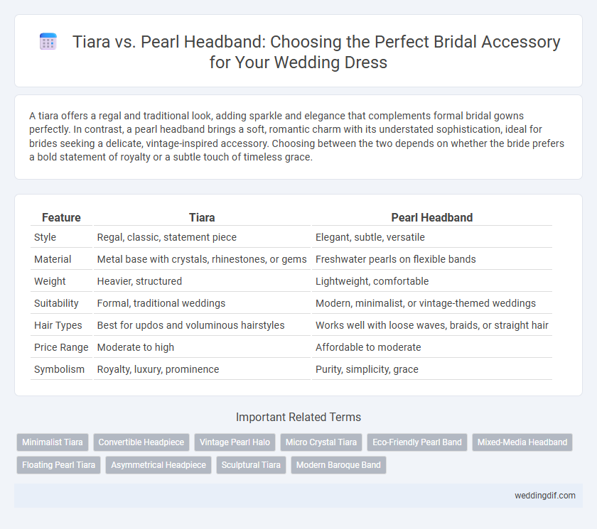 Tiara vs. Pearl Headband: Choosing the Perfect Bridal Accessory for Your Wedding Dress